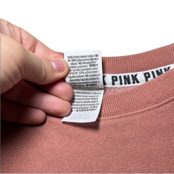 Pink Victoria’s Secret Woman’s Crew Neck Sweatshirt Size Medium - Picture 9 of 9